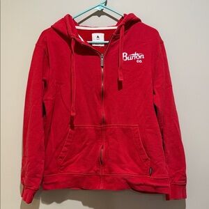 Burton co. Red Full Zip-Up Hoodie - men’s small